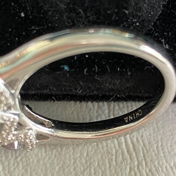 Ring CZ Cubic Zirconia Size 7 Women Sterling Silver 925 Valentine - Picture 7 of 9